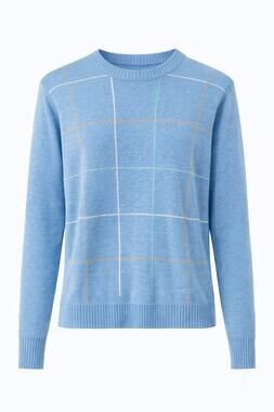 Par Four Golf Sweater Mens Size M Blue Wool Blend Sport Preppy Pullover Crew